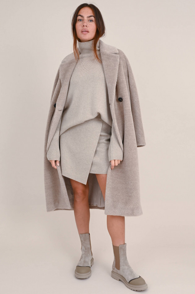 Max Mara-S Teddy Mantel ZAIRE in Taupe