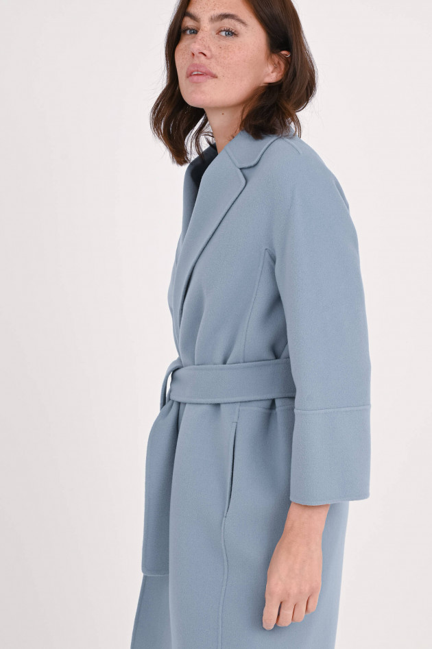 Max Mara-S Kurzmantel aus Schurwolle in Graublau