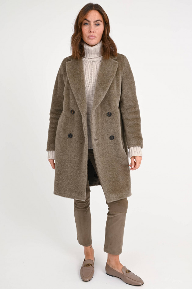Max Mara-S Doppelreihiger Mantel ROSETO in Taupe