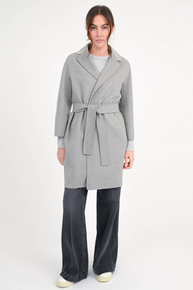 Max Mara-S Midi-Wollmantel ARONA in Mittelgrau