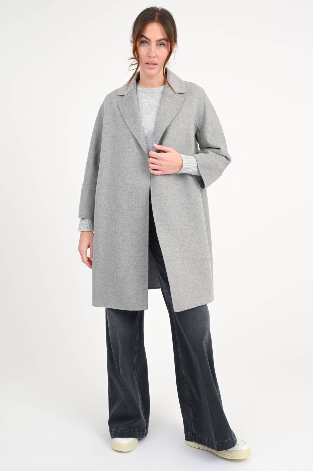 Max Mara-S Midi-Wollmantel ARONA in Mittelgrau