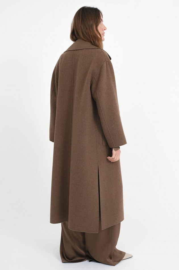 Max Mara-S Mantel CUORE mit abnehmbaren Schal in Braun