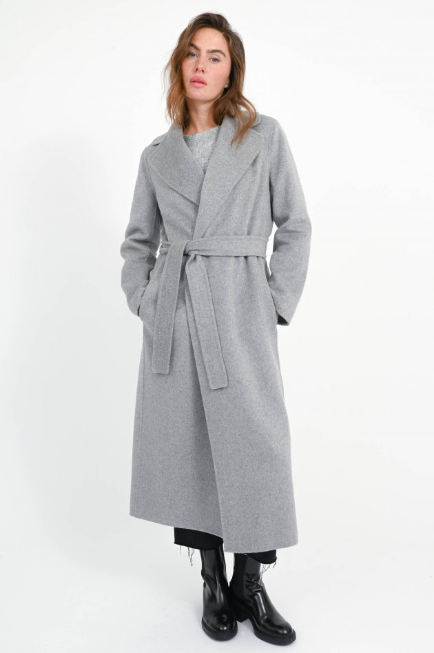 Max Mara-S Maxi-Wollmantel PAOLA in Hellgrau