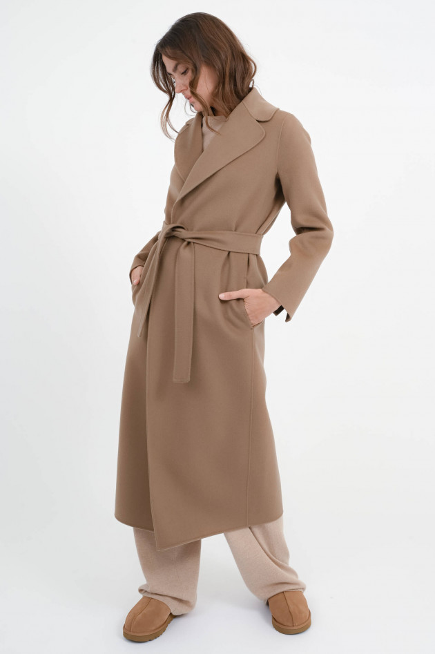 Max Mara-S Maxi-Wollmantel POLDO in Haselnuss