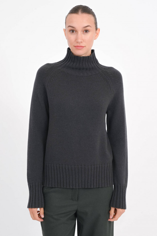 Max Mara-S Woll-Cashmere Pullover MANTOVA in Dark Green