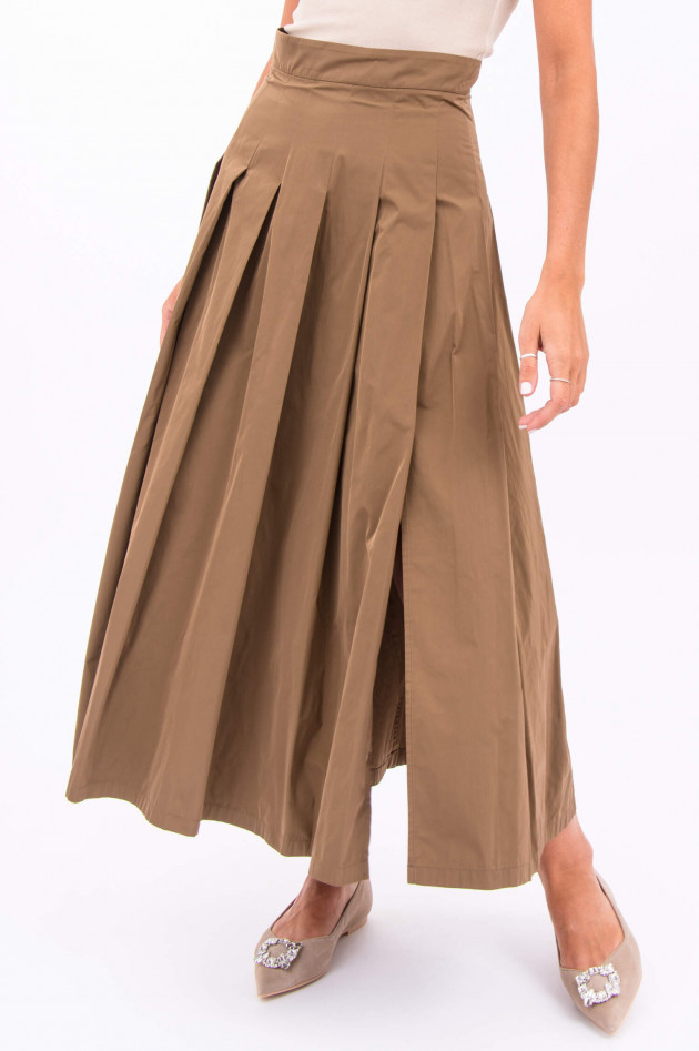 Max Mara-S Maxi-Rock mit Schmuckstein-Detail in Camel