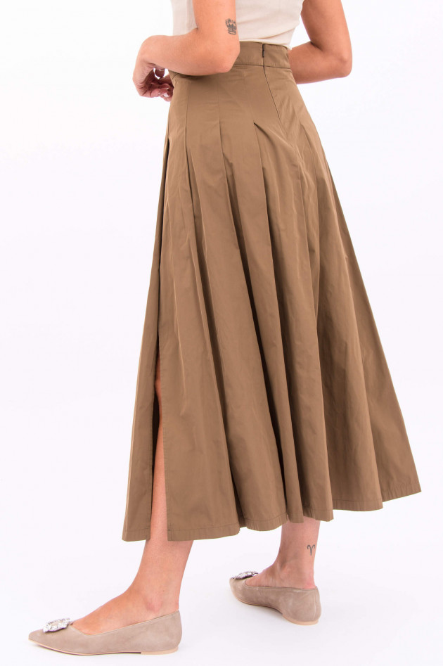 Max Mara-S Maxi-Rock mit Schmuckstein-Detail in Camel