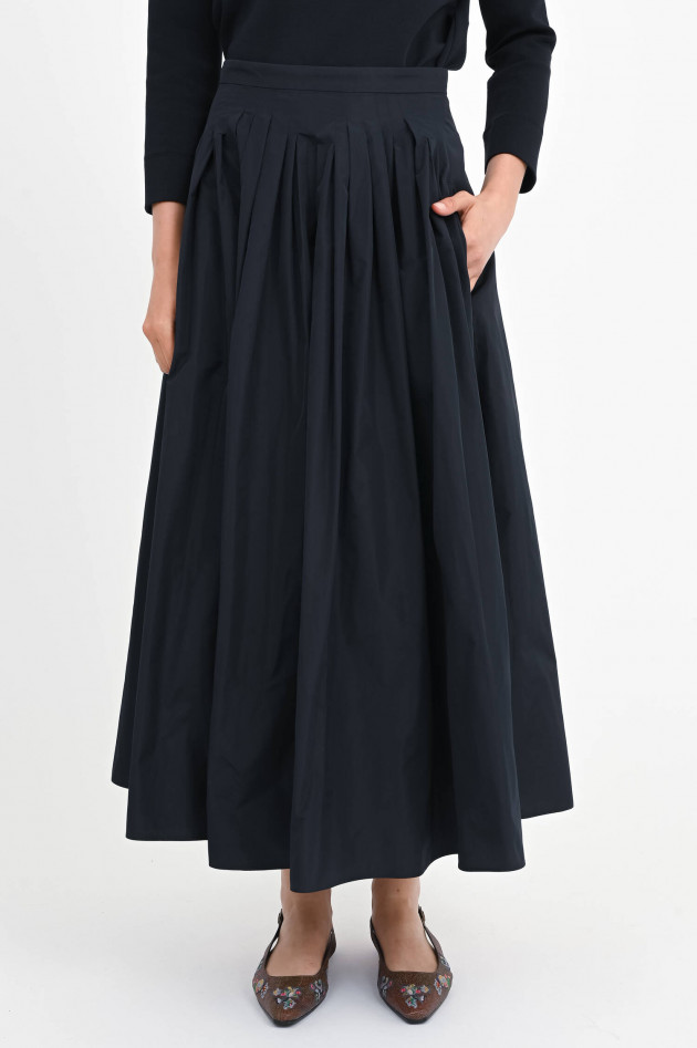 Max Mara-S Midi-Rock JOCKEY in Navy
