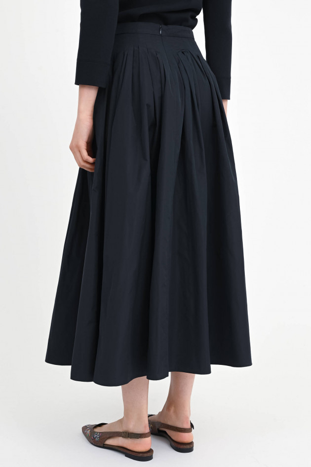 Max Mara-S Midi-Rock JOCKEY in Navy