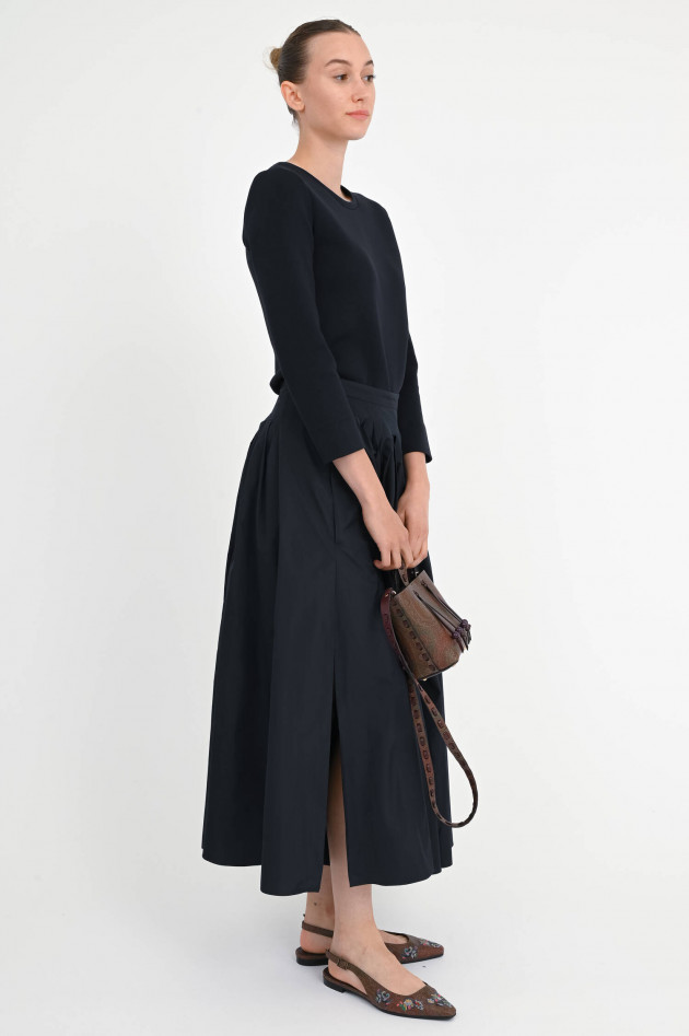 Max Mara-S Midi-Rock JOCKEY in Navy