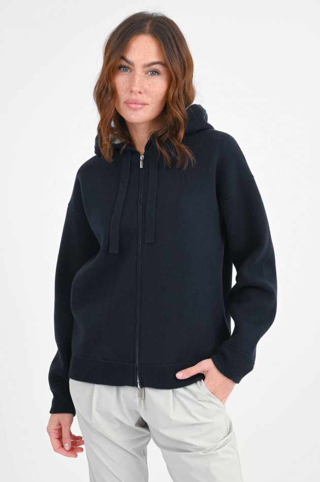 Max Mara-S Strickjacke in Dunkelblau/Grau