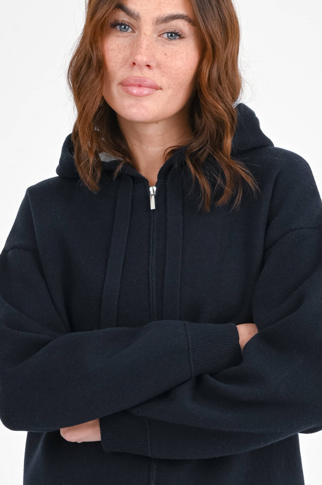 Max Mara-S Strickjacke in Dunkelblau/Grau