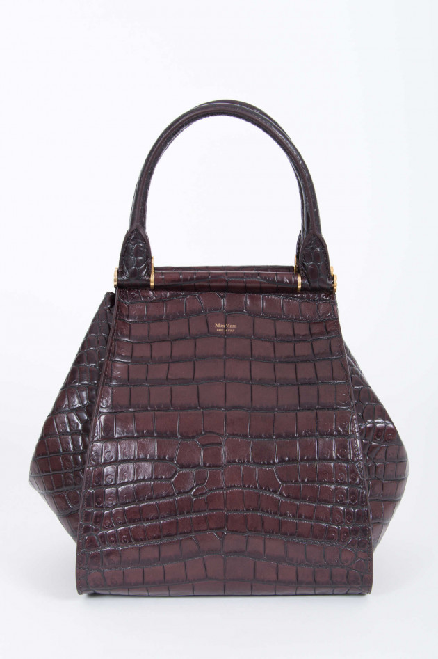 Max Mara-S Maxi-Shopper in Aubergine