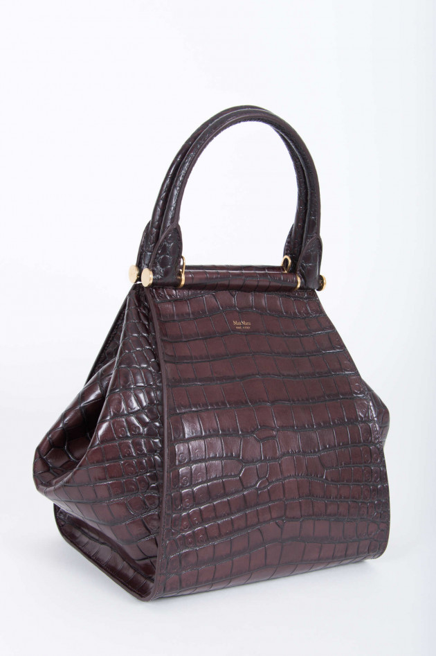 Max Mara-S Maxi-Shopper in Aubergine