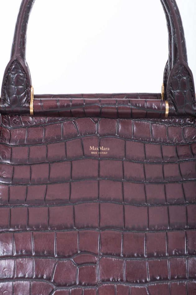 Max Mara-S Maxi-Shopper in Aubergine