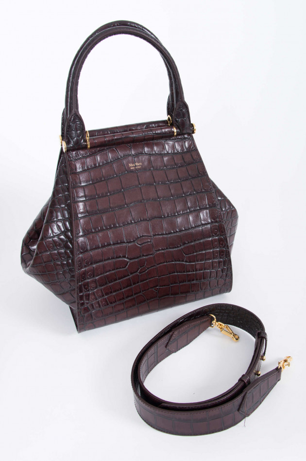 Max Mara-S Maxi-Shopper in Aubergine