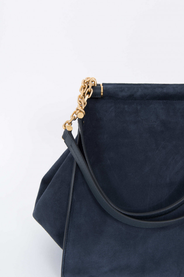 Max Mara-S Shopper aus Wildleder in Navy