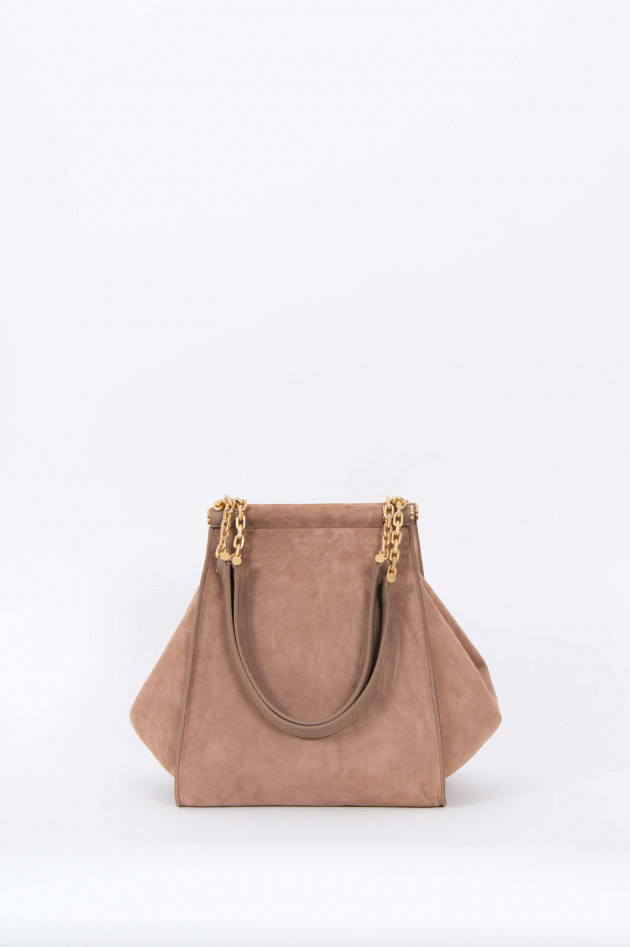 Max Mara-S Shopper aus Wildleder in Beige