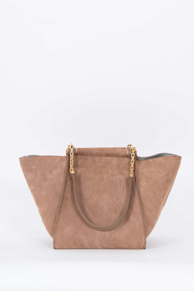 Max Mara-S Shopper aus Wildleder in Beige