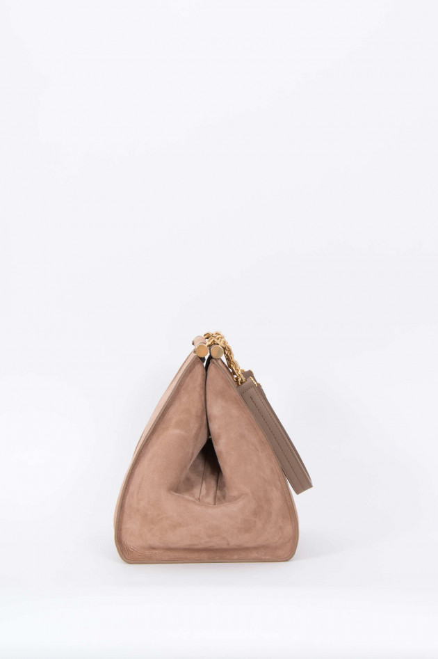 Max Mara-S Shopper aus Wildleder in Beige