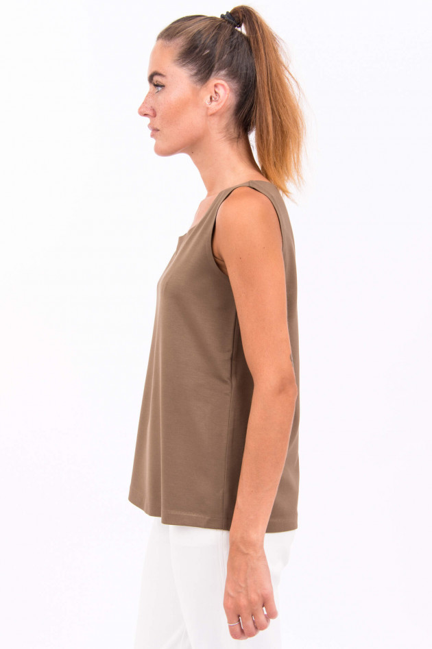 Max Mara-S Viskose-Top in Oliv