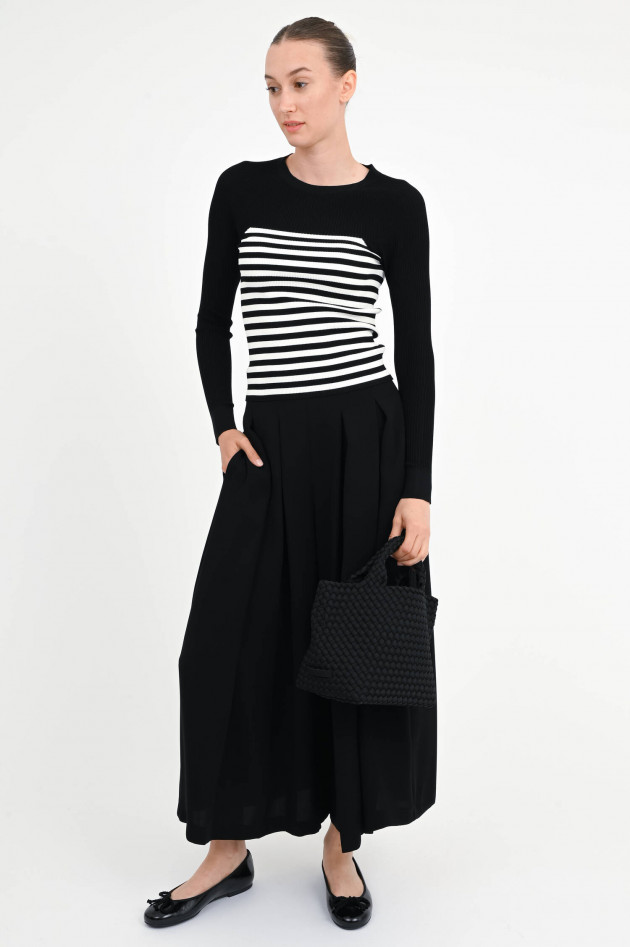 Max Mara Gestreifter Pullover BRAISE in Schwarz/Weiß
