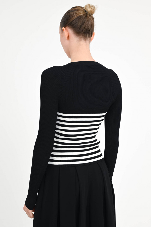 Max Mara Gestreifter Pullover BRAISE in Schwarz/Weiß