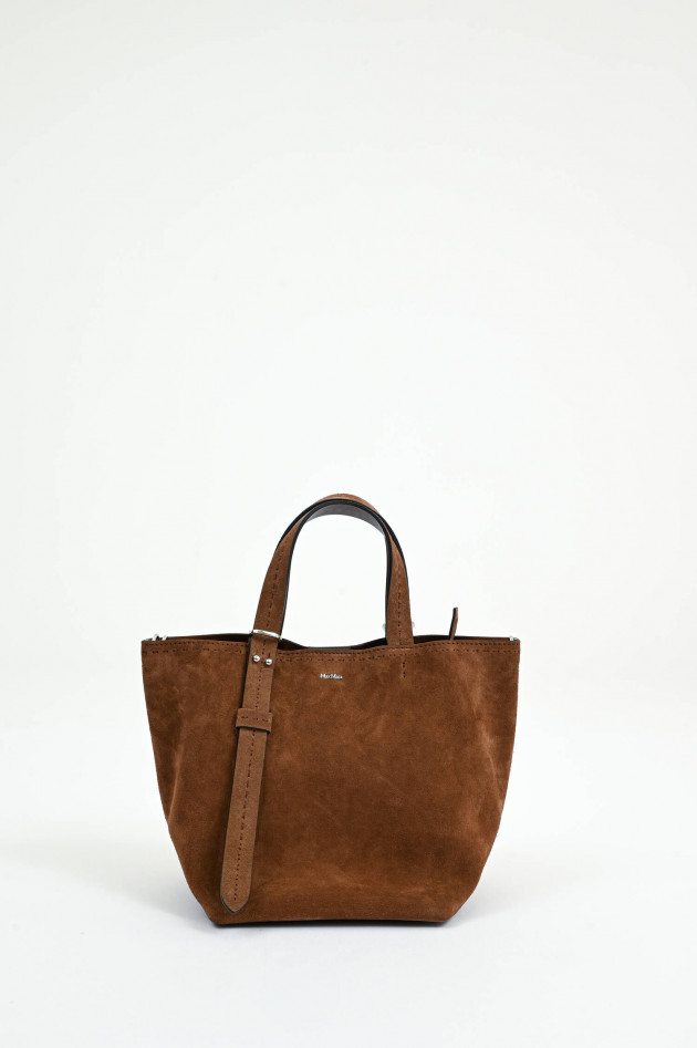 Max Mara Mini-Shopper ARCHETIPO XS in Dunkelbraun