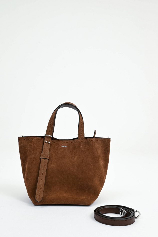 Max Mara Mini-Shopper ARCHETIPO XS in Dunkelbraun