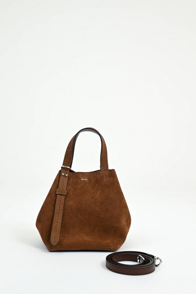 Max Mara Mini-Shopper ARCHETIPO XS in Dunkelbraun