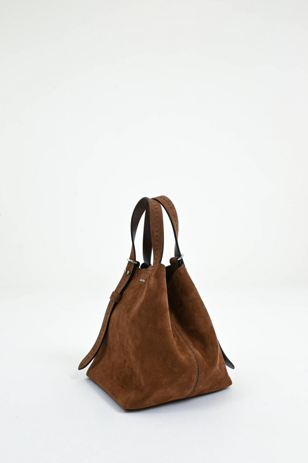 Max Mara Mini-Shopper ARCHETIPO XS in Dunkelbraun