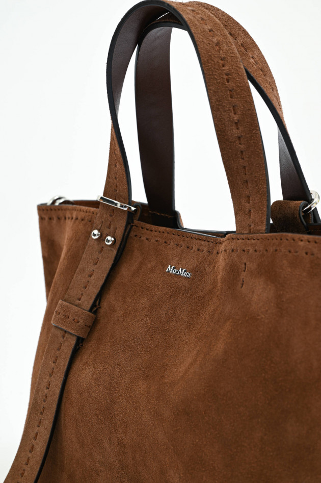 Max Mara Mini-Shopper ARCHETIPO XS in Dunkelbraun