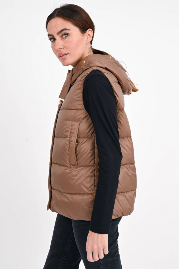 Max Mara The Cube Daunenstepp-Gilet JSOFT in Camel