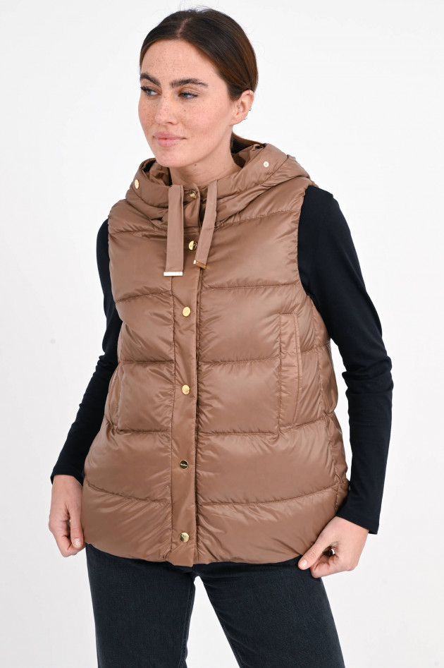 Max Mara The Cube Daunenstepp-Gilet JSOFT in Camel