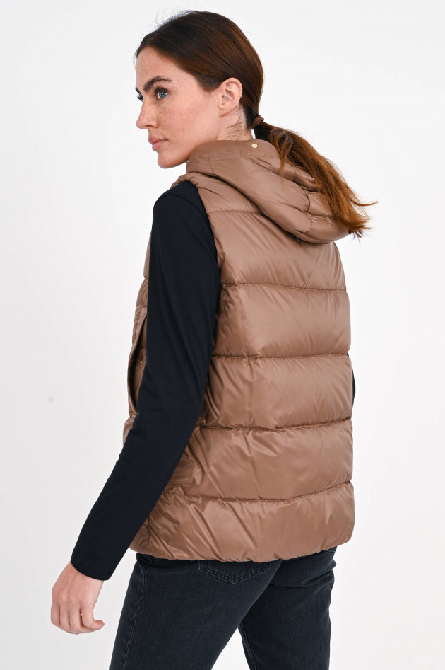 Max Mara The Cube Daunenstepp-Gilet JSOFT in Camel