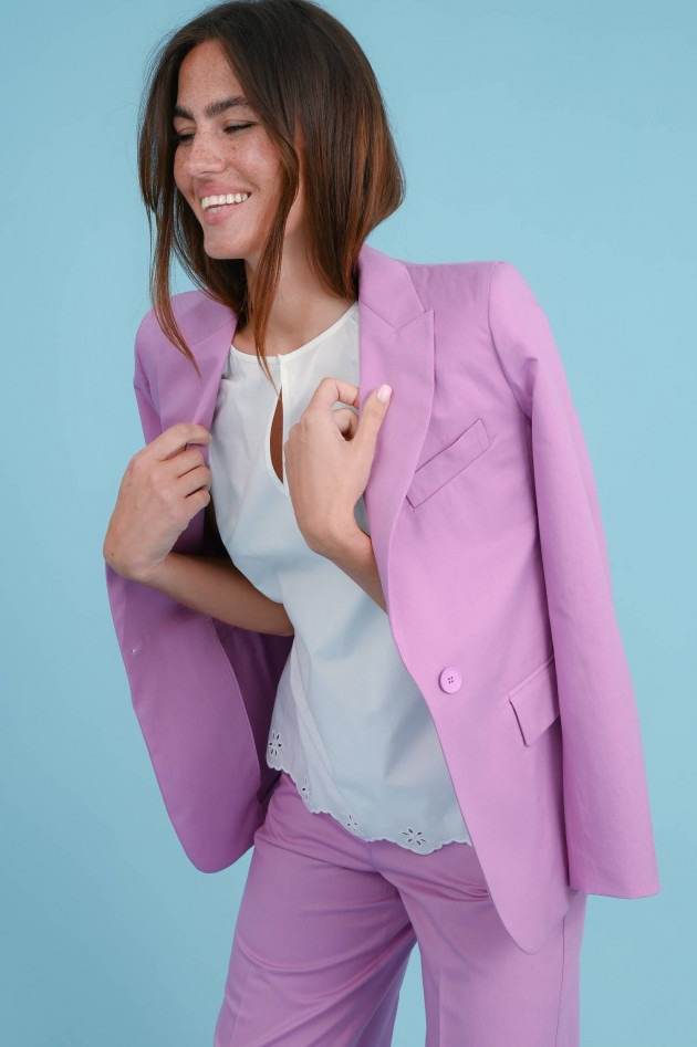 Max Mara Weekend Blazer GELOSIA aus Baumwoll/Leinen-Mix in Flieder