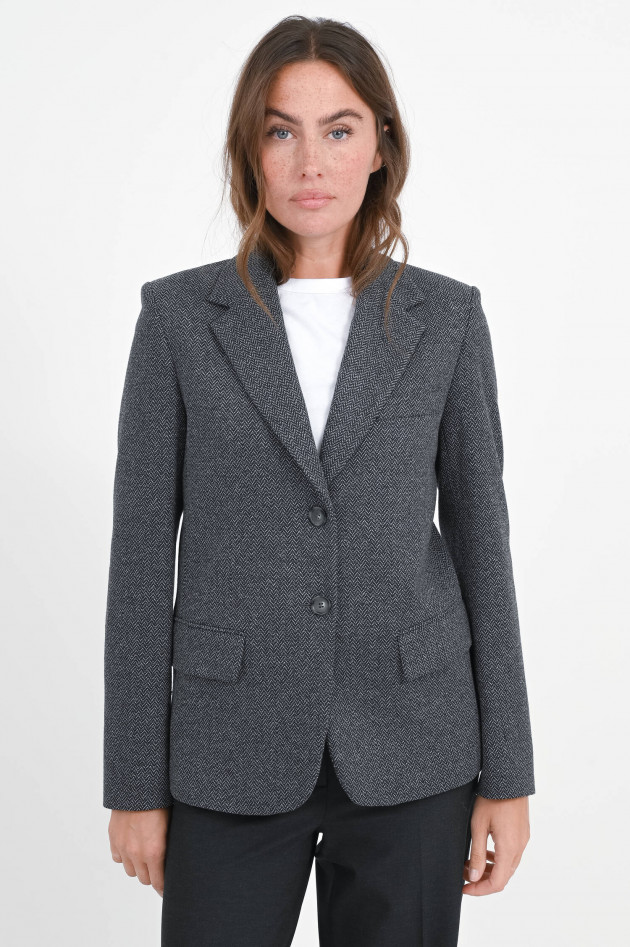 Max Mara Weekend Fischgräten-Blazer DILLY in Schwarz/Grau
