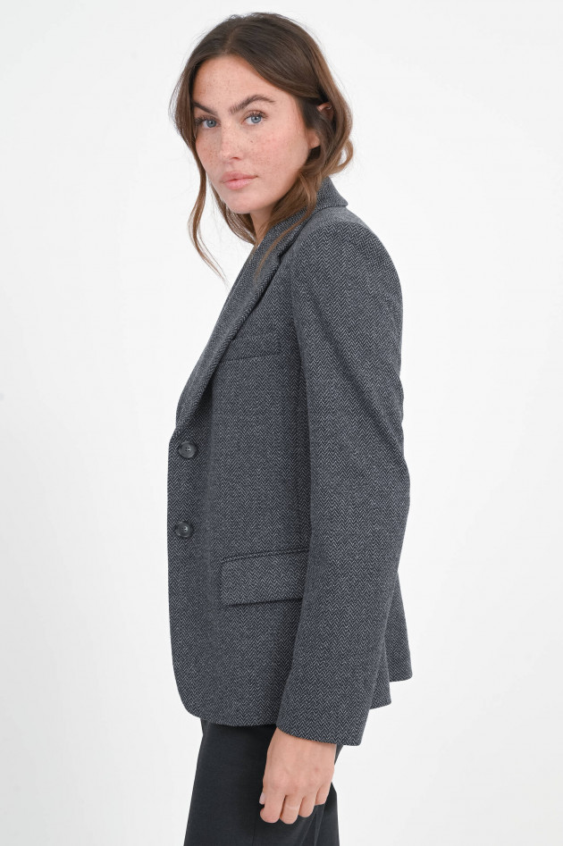 Max Mara Weekend Fischgräten-Blazer DILLY in Schwarz/Grau