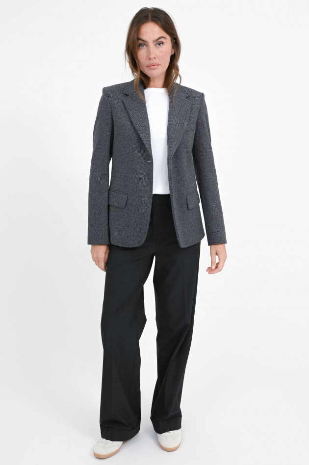Max Mara Weekend Fischgräten-Blazer DILLY in Schwarz/Grau