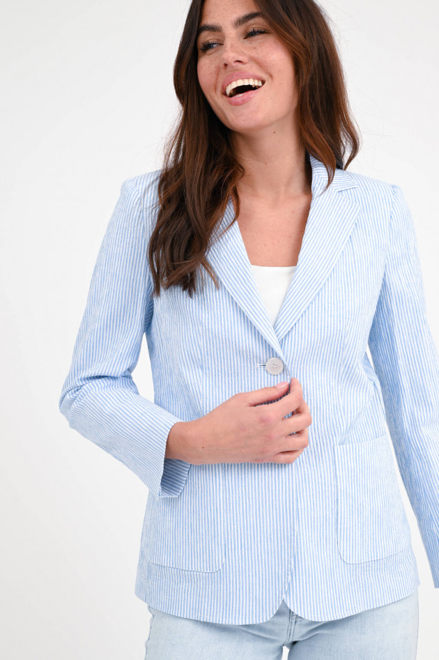 Max Mara Weekend Blazer ALETTA in Hellblau/Weiß gestreift