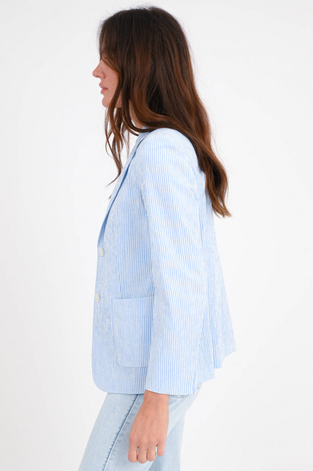 Max Mara Weekend Blazer ALETTA in Hellblau/Weiß gestreift