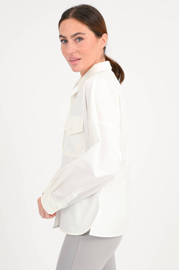 Max Mara Weekend Bluse SKIPPER aus fester Baumwolle in Crem