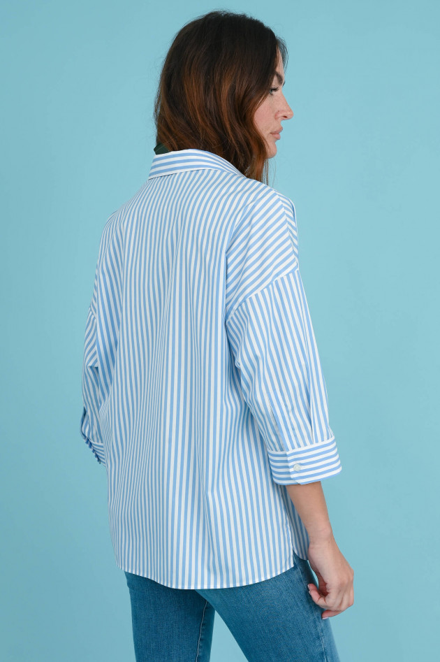 Max Mara Weekend Bluse GIRALDA in Hellblau/Weiß gestreift