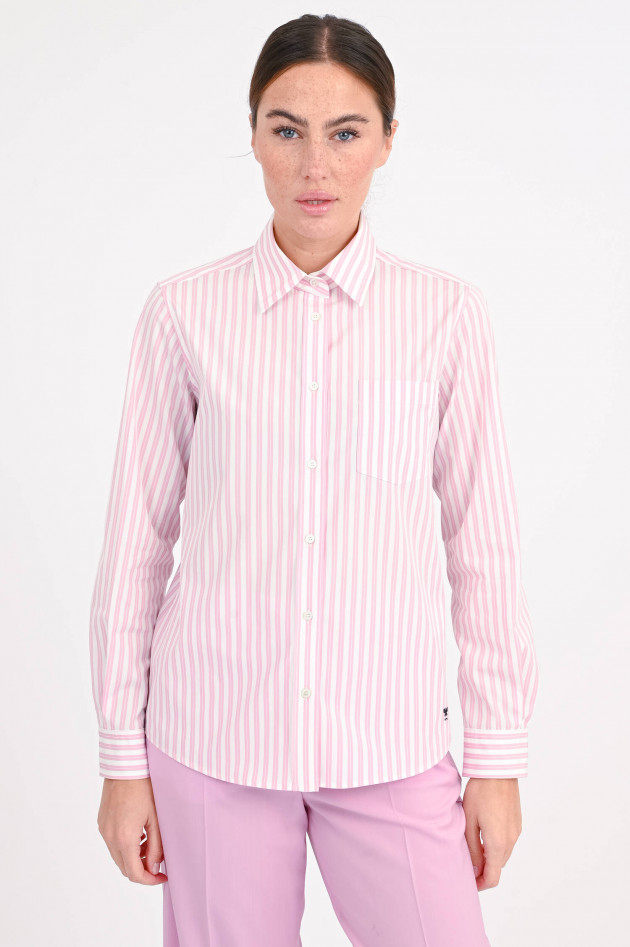 Max Mara Weekend Gestreifte Bluse BAHAMA in Rosa/Weiß