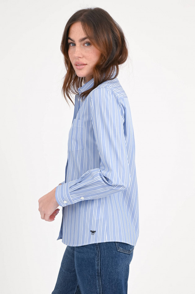Max Mara Weekend Gestreifte Bluse aus Baumwolle in Blau