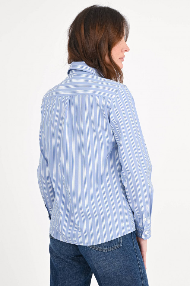 Max Mara Weekend Gestreifte Bluse aus Baumwolle in Blau