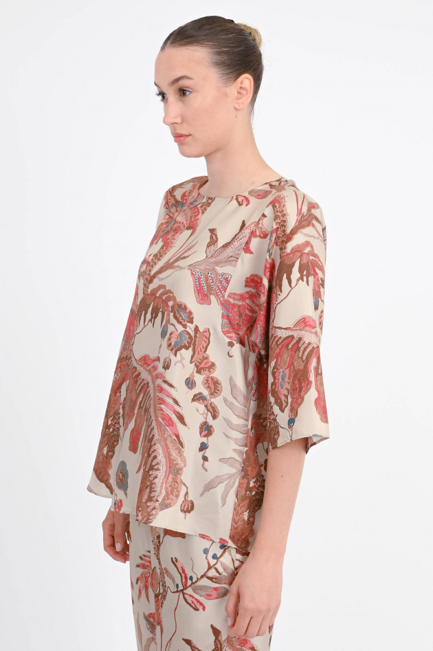 Max Mara Weekend Seiden-Bluse FILIPPO in Beige/Rost