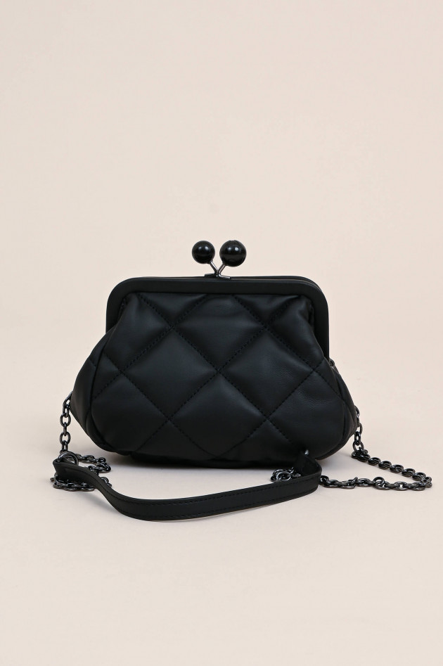 Max Mara Weekend Pouch AGEVOLE in Stepp-Optik in Schwarz