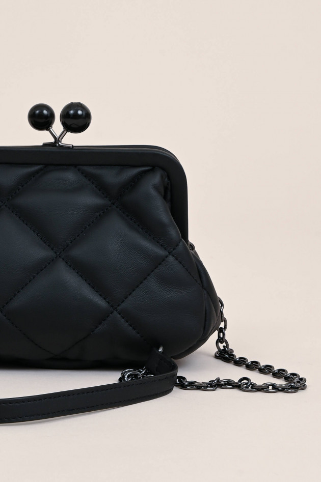 Max Mara Weekend Pouch AGEVOLE in Stepp-Optik in Schwarz