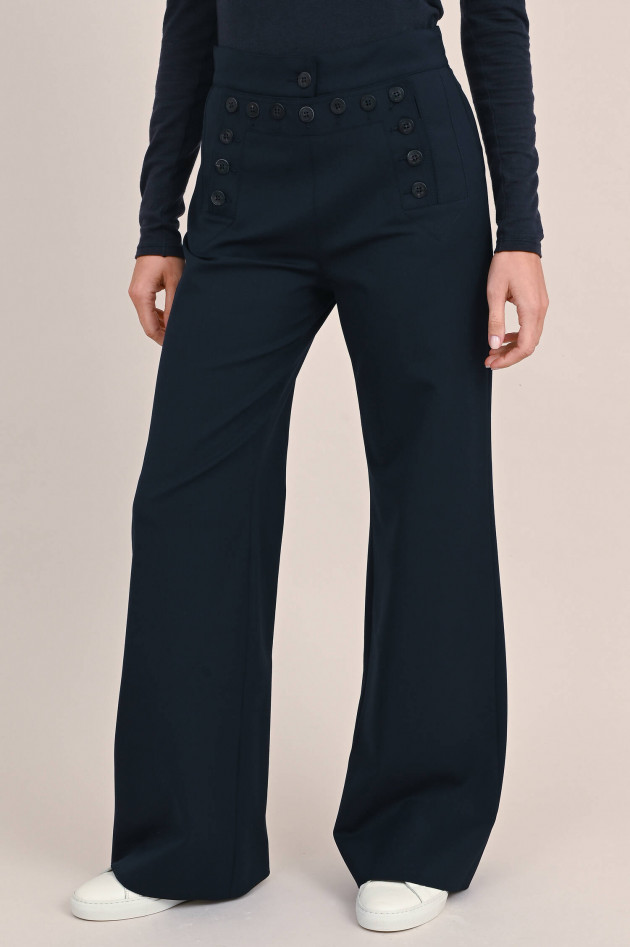 Max Mara Weekend Weite Hose GALLI in Navy